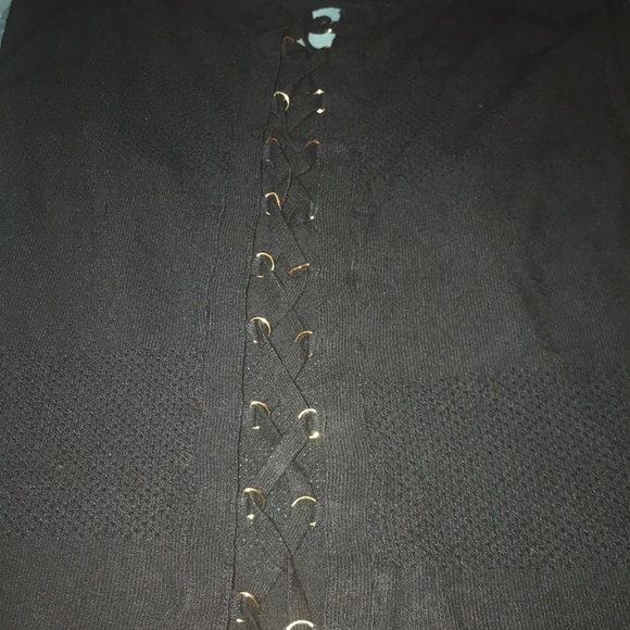 Bebe open back tie up blouse - Picture 3 of 5